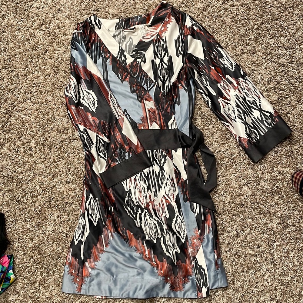 Silky kimono style robe